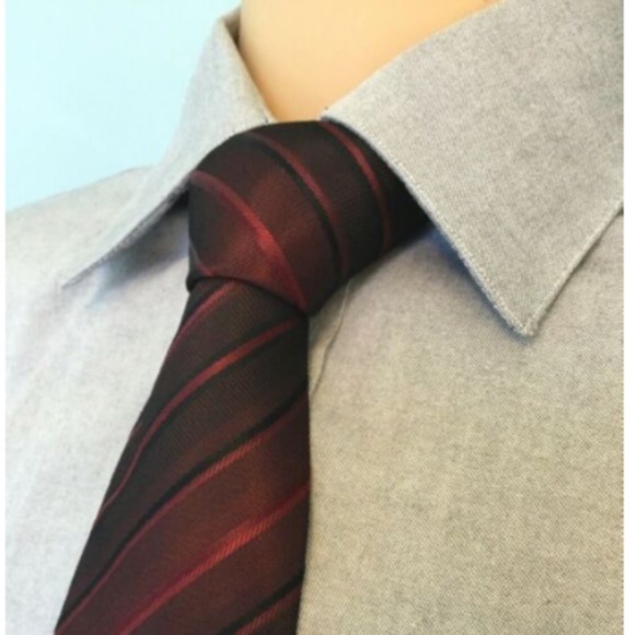 Men's Alfani Striped Handmade Textured Silk Tie - Picture 1 of 7